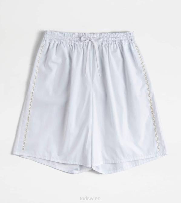 Bermudashorts aus Popeline Frauen Tod's DZ4Z617 Weiß