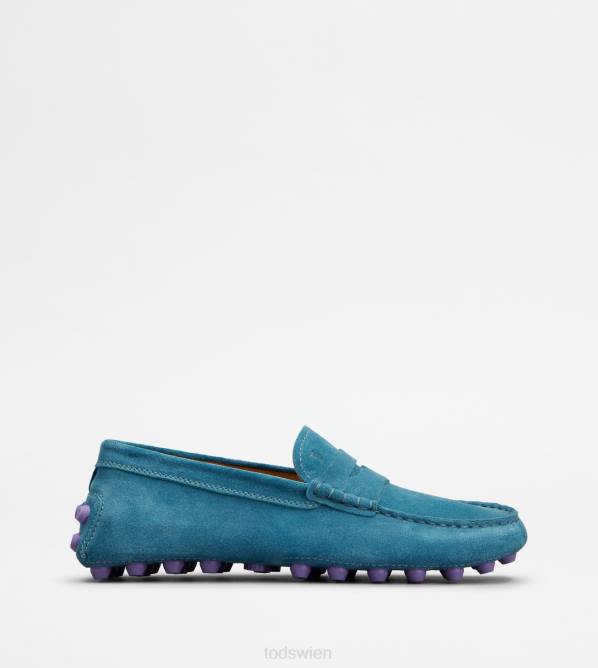 Gommino-Blase aus Wildleder Frauen Tod's DZ4Z89 hellblau