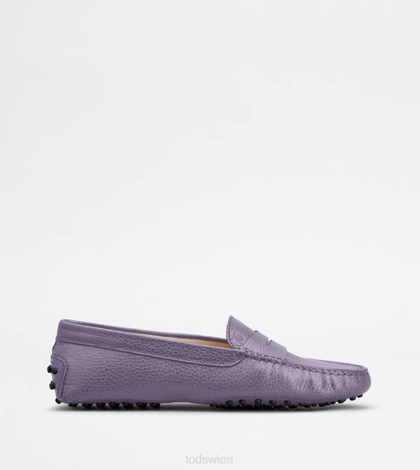 Gommino-Fahrerschuhe aus Leder Frauen Tod's DZ4Z71 violett