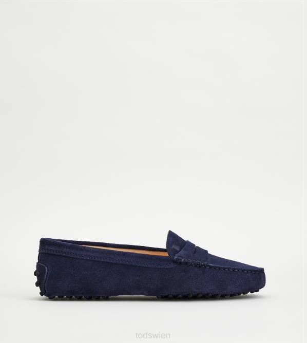 Gommino-Fahrerschuhe aus Wildleder Frauen Tod's DZ4Z113 Blau