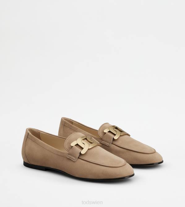 Kate-Loafer aus Wildleder Frauen Tod's DZ4Z53 Beige