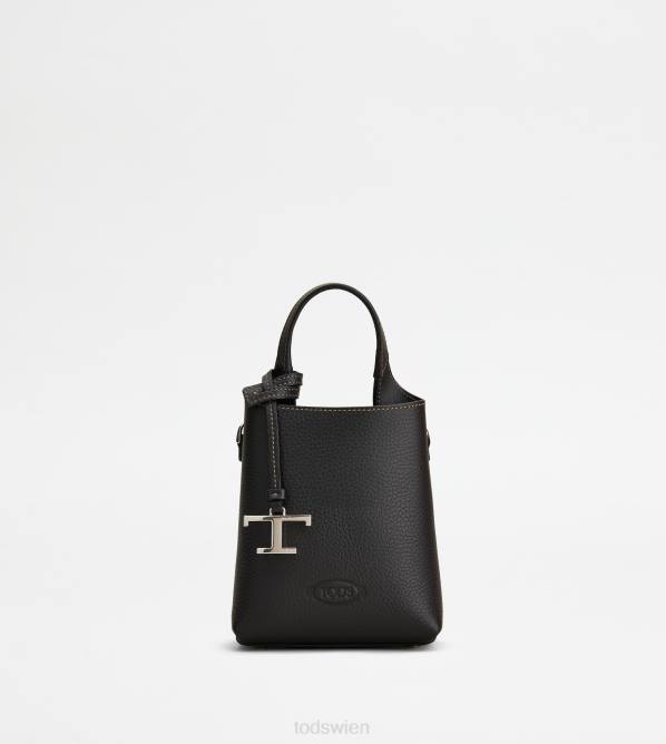 Mikrotasche aus Leder Frauen Tod's DZ4Z457 Schwarz