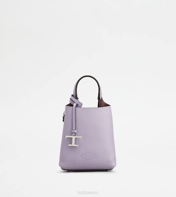 Mikrotasche aus Leder Frauen Tod's DZ4Z458 violett