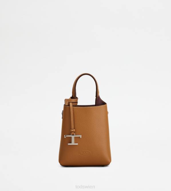 Mikrotasche aus Leder Frauen Tod's DZ4Z461 braun