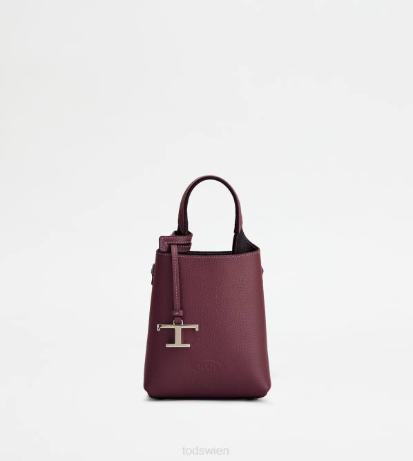 Mikrotasche aus Leder Frauen Tod's DZ4Z472 violett