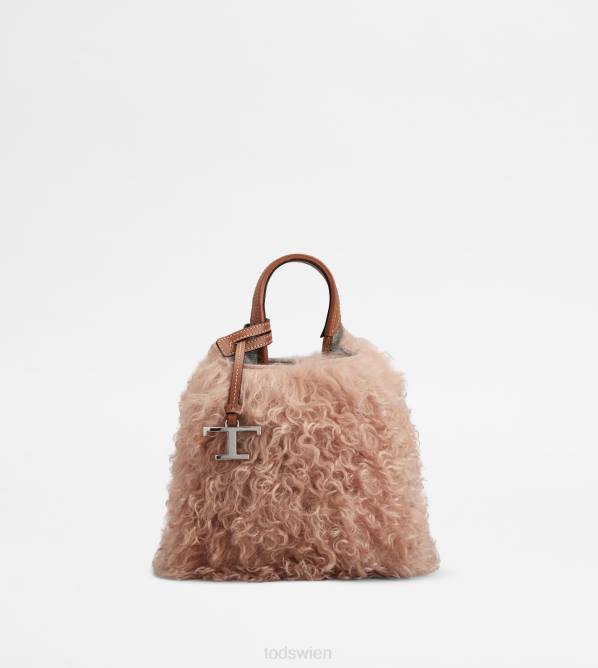 Mikrotasche aus Mohair und Mikroleder Frauen Tod's DZ4Z468 Rosa