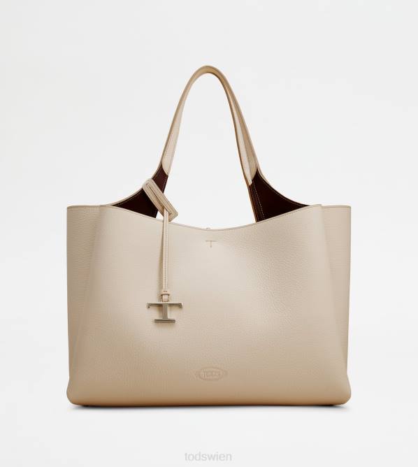 Tasche aus Leder mittel Frauen Tod's DZ4Z295 Beige