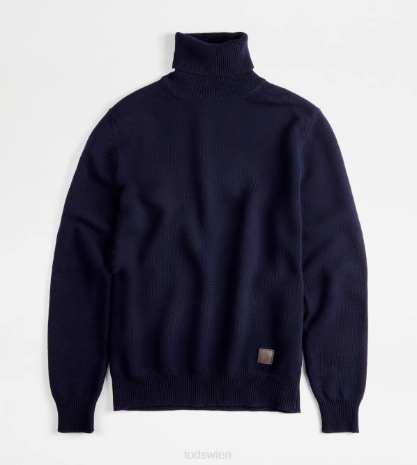 Rollkragenpullover aus Kaschmirmischung Männer Tod's DZ4Z1124 Blau