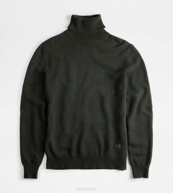 Rollkragenpullover aus Kaschmirmischung Männer Tod's DZ4Z1134 Grün