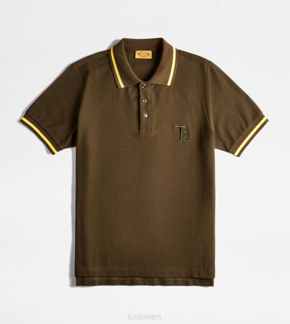 Poloshirt aus Piquet Männer Tod's DZ4Z1094 Grün