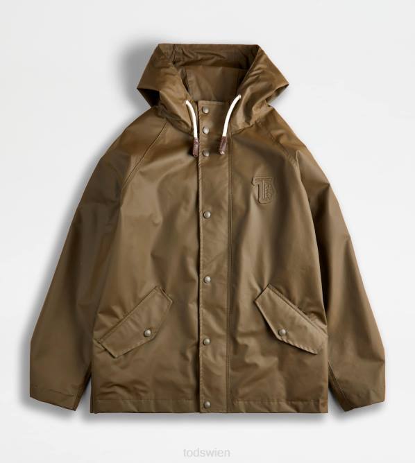 Gummierter Parka Männer Tod's DZ4Z1097 Grün