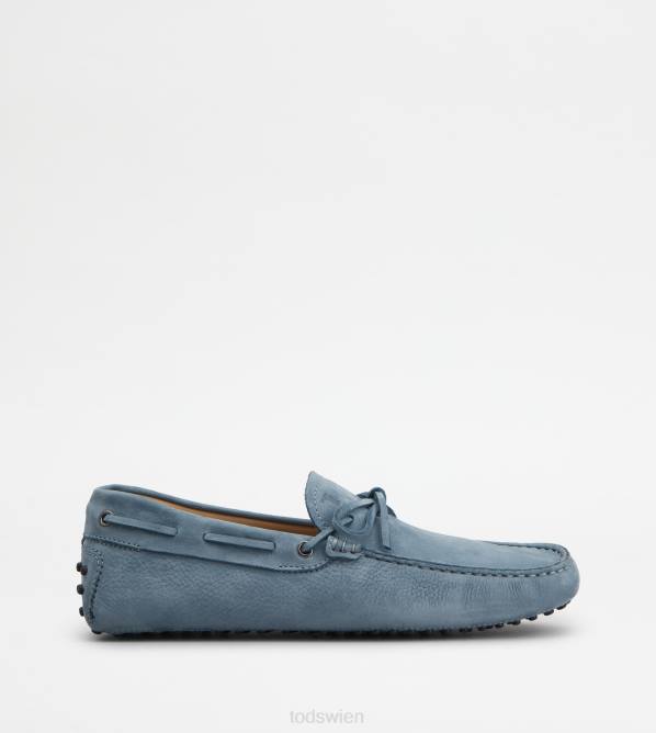 Gommino-Fahrerschuhe aus Nubuk Männer Tod's DZ4Z746 hellblau