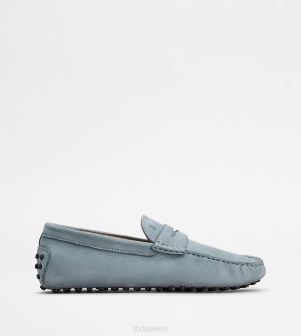 Gommino-Fahrerschuhe aus Nubuk Männer Tod's DZ4Z777 hellblau