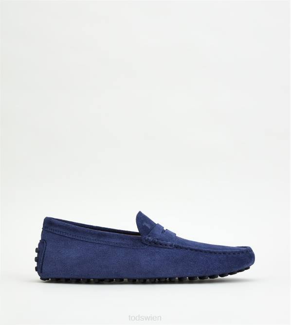 Gommino-Fahrerschuhe aus Wildleder Männer Tod's DZ4Z737 Blau