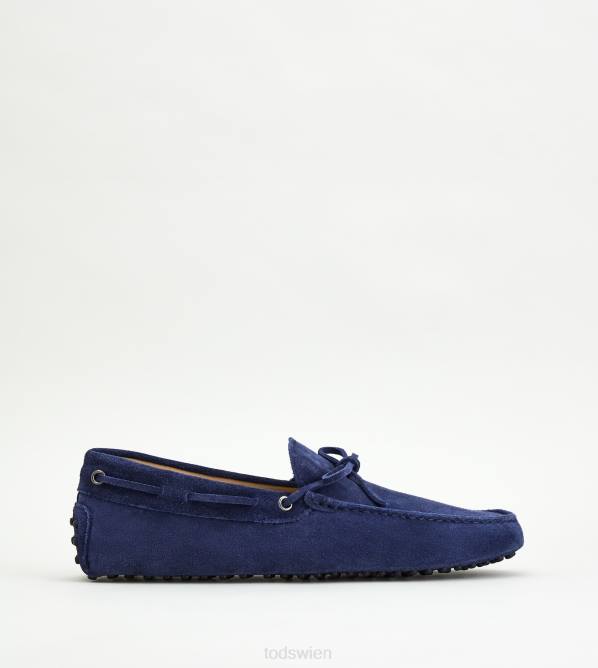 Gommino-Fahrerschuhe aus Wildleder Männer Tod's DZ4Z748 Blau