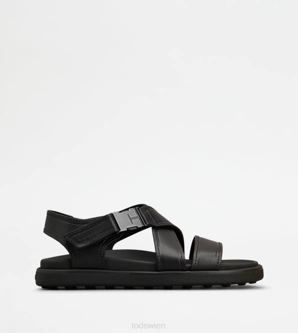 Sandalen aus Leder Männer Tod's DZ4Z922 Schwarz