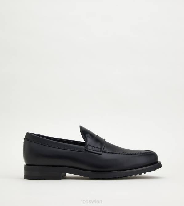 Leder-Slipper Männer Tod's DZ4Z682 Schwarz