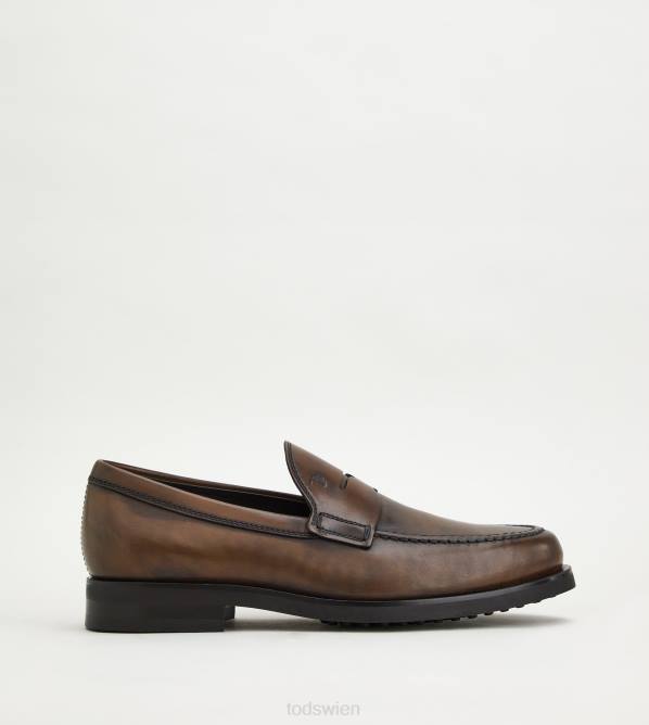 Leder-Slipper Männer Tod's DZ4Z683 braun