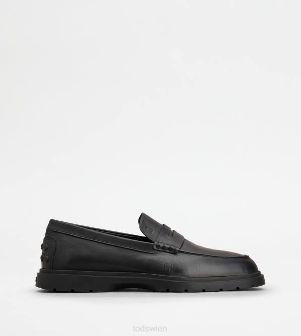 Slipper aus Leder Männer Tod's DZ4Z680 Schwarz