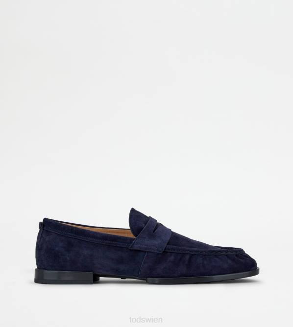 Slipper aus Wildleder Männer Tod's DZ4Z675 Blau