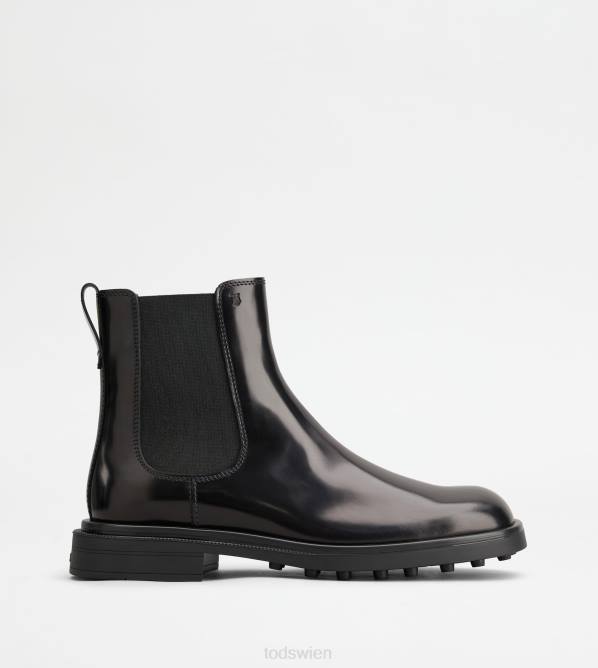 Chelsea-Stiefel aus Leder Männer Tod's DZ4Z805 Schwarz