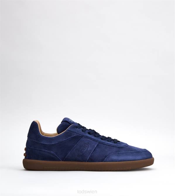 Tabs-Sneaker aus Wildleder Männer Tod's DZ4Z831 Blau