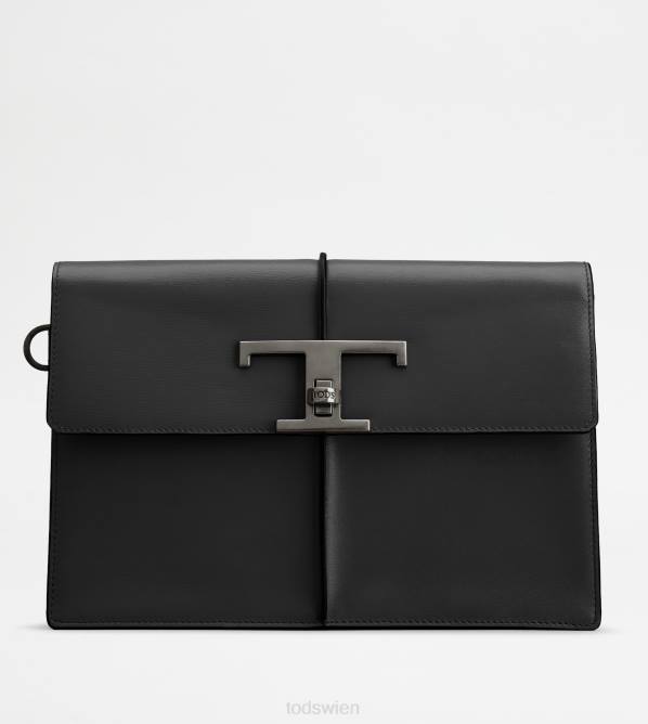 Zeitlose Clutch aus Leder Männer Tod's DZ4Z997 Schwarz