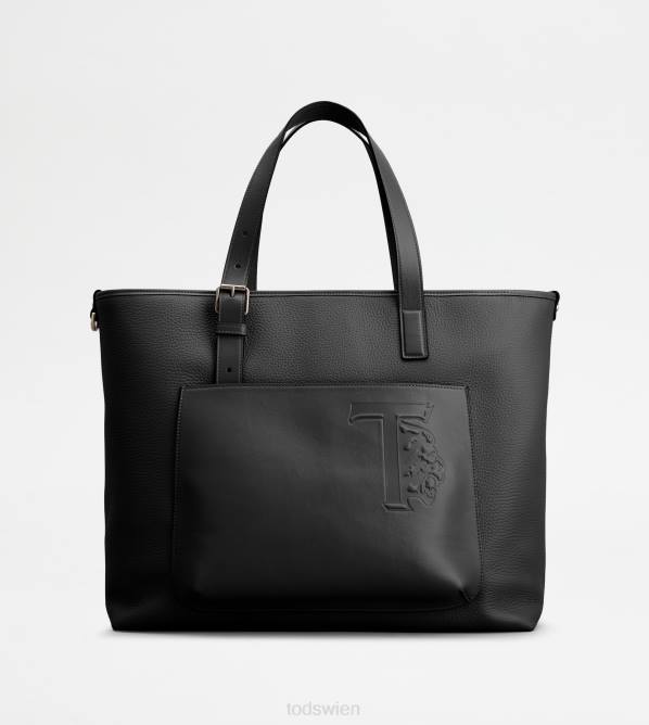 Einkaufstasche aus Leder, mittelgroß Männer Tod's DZ4Z1006 Schwarz